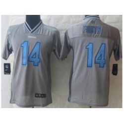 Youth Nike San Diego Chargers 14 Dan Fouts Grey Vapor Elite Jerseys