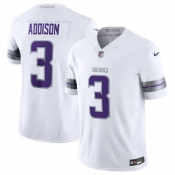 Men Minnesota Vikings 3 Jordan Addison White F U S E  Winter Warrior Limited Stitched Jersey