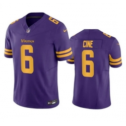 Men Minnesota Vikings 6 Lewis Cine Purple 2023 F.U.S.E. Color Rush Stitched Jersey