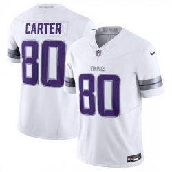 Men Minnesota Vikings 80 Cris Carter White F U S E  Winter Warrior Limited Stitched Jersey