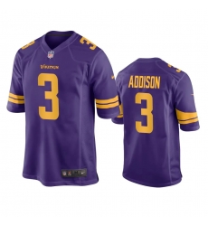 Men Minnesota Vikings Jordan Addison #3 purple color rush Stitched NFL Jerseys