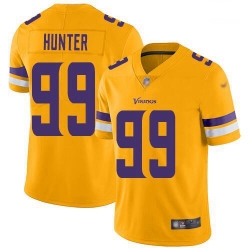 Men Nike Minnesota Vikings 99 Danielle Hunter Yellow Vapor Untouchable Limited Jersey