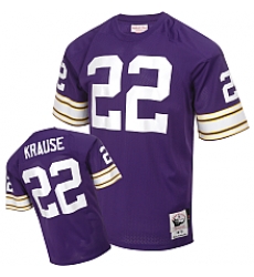 MitchellandNess Minnesota Vikings 22 Paul Krause 1975 Authentic Throwback Jersey