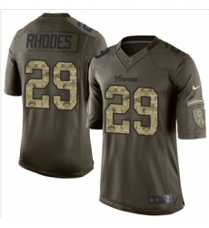 Nike Minnesota Vikings #29 Xavier Rhodes Green Men 27s Stitched NFL Limited Salute to Service Jersey