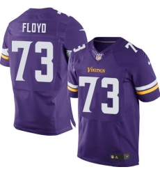 Nike Vikings #73 Sharrif Floyd Purple Team Color Mens Stitched NFL Elite Jersey