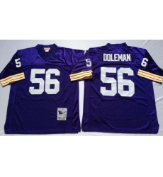 Vikings 56 Chris Doleman Purple Throwback Jersey