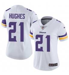 Nike Vikings #21 Mike Hughes White Womens Stitched NFL Vapor Untouchable Limited Jersey