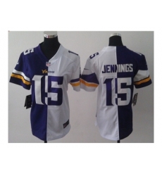 Nike Women Minnesota Vikings #15 Greg Jennings white-purple[new Elite split]