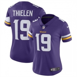 Women Minnesota Vikings 19 Adam Thielen Purple Vapor Untouchable Limited Stitched NFL Jersey