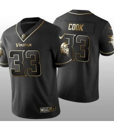 Women Vikings 33 Black Gold Jersery