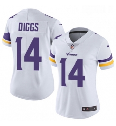 Womens Nike Minnesota Vikings 14 Stefon Diggs Elite White NFL Jersey