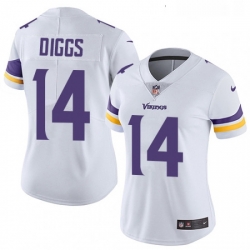 Womens Nike Minnesota Vikings 14 Stefon Diggs Elite White NFL Jersey