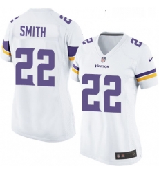 Womens Nike Minnesota Vikings 22 Harrison Smith Game White NFL Jersey