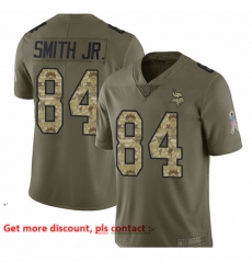 Vikings 84 Irv Smith Jr  Olive Camo Youth Stitched Football Limited 2017 Salute to Service Jersey