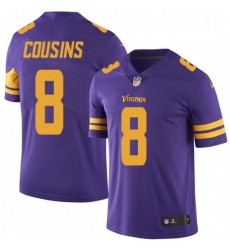 Youth Nike Minnesota Vikings 8 Kirk Cousins Limited Purple Rush Vapor Untouchable NFL Jersey