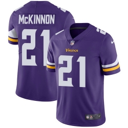 Youth Nike Vikings #21 Jerick McKinnon Purple Team Color Stitched NFL Vapor Untouchable Limited Jersey