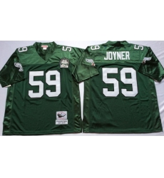 Eagles 59 Seth Joyner Green Throwback Jersey