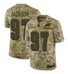 Eagles #97 Malik Jackson Camo Men Stitched Football Limited 2018 Salute To Service Jersey