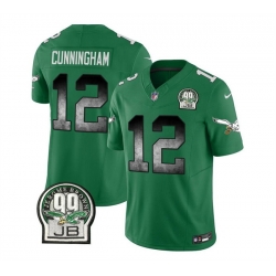 Men Philadelphia Eagles 12 Randall Cunningham Green 2023 F U S E  Throwback Vapor Untouchable Limited Stitched Football Jersey