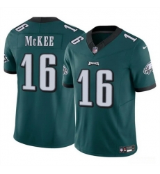 Men Philadelphia Eagles 16 Tanner McKee Green 2024 F U S E  Vapor Untouchable Limited Stitched Football Jersey