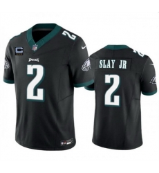 Men Philadelphia Eagles 2 Darius Slay JR Black F U S E With 3 Star C Patch Vapor Untouchable Limited Stitched Football Jersey