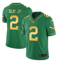 Men Philadelphia Eagles 2 Darius Slay JR Green gold black Vapor Untouchable Limited Stitched Jersey