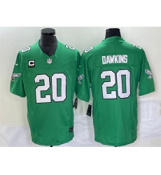 Men Philadelphia Eagles 20 Brian Dawkins Green 2023 F U S E With C Patch Vapor Untouchable Stitched Football Jersey