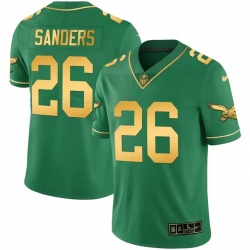 Men Philadelphia Eagles 26 Miles Sanders Green gold Vapor Untouchable Limited Stitched Football Jersey