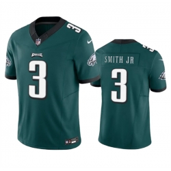 Men Philadelphia Eagles 3 Nolan Smith JR Green 2023 F U S E  Vapor Untouchable Limited Stitched Football Jersey