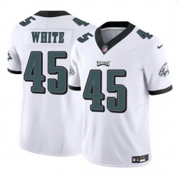 Men Philadelphia Eagles 45 Devin White White 2023 F U S E Vapor Untouchable Limited Stitched Football Jersey