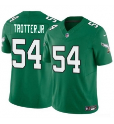 Men Philadelphia Eagles 54 Jeremiah Trotter Jr Green 2024 Draft F U S E Vapor Untouchable Throwback Limited Stitched Football Jersey