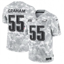 Men Philadelphia Eagles 55 Brandon Graham 2024 F U S E Arctic Camo Salute To Service Limited Stitched Football Jersey