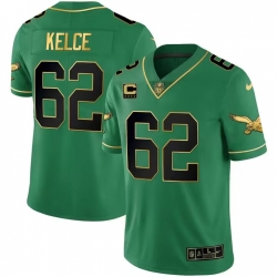 Men Philadelphia Eagles 62 Jason Kelce Green black Vapor Untouchable Limited Stitched Football Jersey