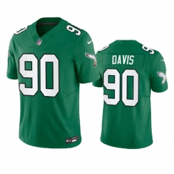 Men Philadelphia Eagles 90 Jordan Davis Green 2023 F U S E  Vapor Untouchable Stitched Football Jersey