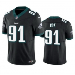 Men Philadelphia Eagles 91 Fletcher Cox Black 2023 F U S E  Vapor Untouchable Limited Stitched Football Jersey