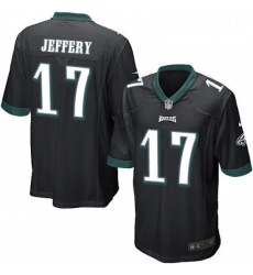 Mens Nike Philadelphia Eagles 17 Alshon Jeffery Game Black Alternate NFL Jersey