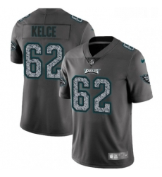 Mens Nike Philadelphia Eagles 62 Jason Kelce Gray Static Vapor Untouchable Limited NFL Jersey