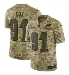 Mens Nike Philadelphia Eagles 91 Fletcher Cox Limited Camo 2018 Salute to Service NFL Jersey