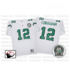 Mitchell And Ness Philadelphia Eagles 12 Randall Cunningham White Authentic NFL Jersey