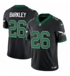 Women Philadelphia Eagles 26 Saquon Barkley Black 2023 F U S E Vapor Untouchable Throwback Stitched Football Jersey