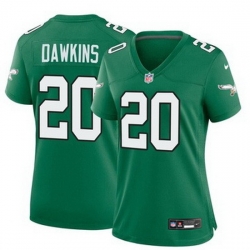 Women Philadelphia Eagles Brian Dawkins #20 Green Vapor Limited Stitched NFL Jersey