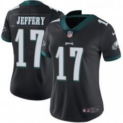 Womens Nike Philadelphia Eagles 17 Alshon Jeffery Black Alternate Vapor Untouchable Limited Player NFL Jersey