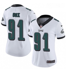 Womens Nike Philadelphia Eagles 91 Fletcher Cox White Vapor Untouchable Limited Player NFL Jersey