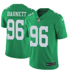 Nike Eagles #96 Derek Barnett Green Youth Stitched NFL Limited Rush Jersey