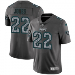 Youth Nike Eagles #22 Sidney Jones Gray Static NFL Vapor Untouchable Game Jersey