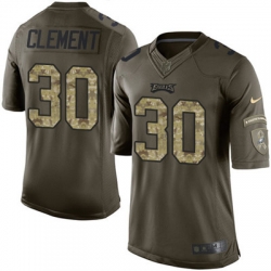 Youth Nike Eagles #30 Corey Clement Green Stitched NFL Limited 2015 Salute to Service Jersey