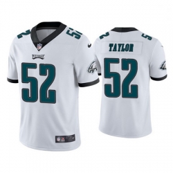 Youth Nike Eagles 52 Davion Taylor White Vapor Limited NFL Stitched Jersey