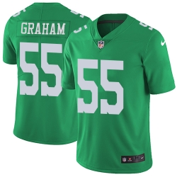 Youth Nike Eagles #55 Brandon Graham Green Stitched NFL Limited Rush Jersey