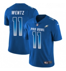 Youth Nike Philadelphia Eagles 11 Carson Wentz Limited Royal Blue 2018 Pro Bowl NFL Jersey