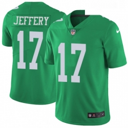 Youth Nike Philadelphia Eagles 17 Alshon Jeffery Limited Green Rush Vapor Untouchable NFL Jersey